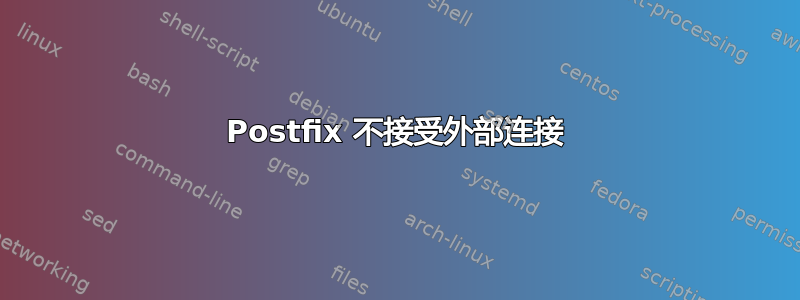 Postfix 不接受外部连接