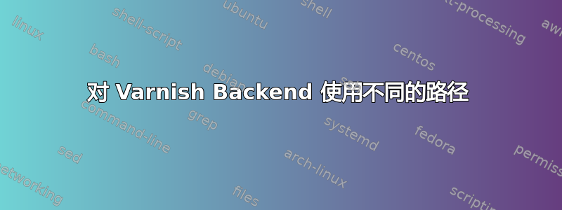 对 Varnish Backend 使用不同的路径