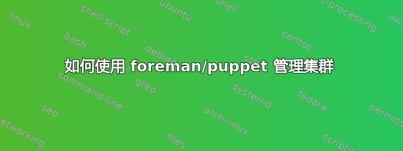 如何使用 foreman/puppet 管理集群