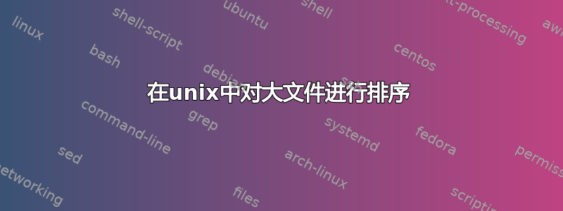 在unix中对大文件进行排序