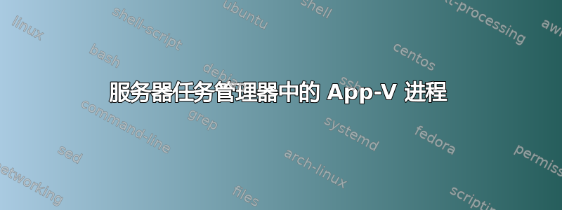 服务器任务管理器中的 App-V 进程