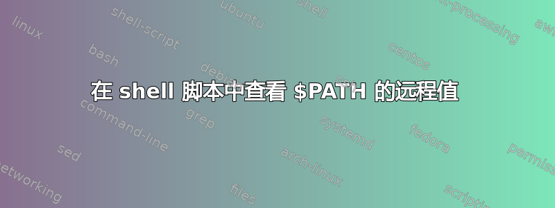 在 shell 脚本中查看 $PATH 的远程值