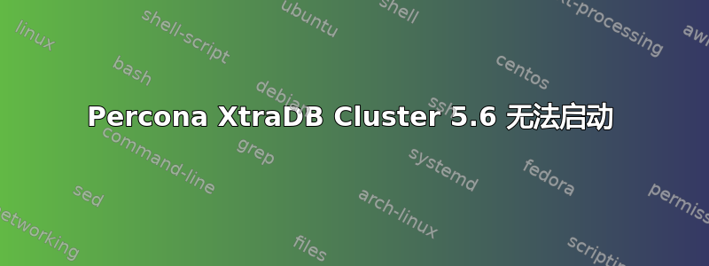 Percona XtraDB Cluster 5.6 无法启动