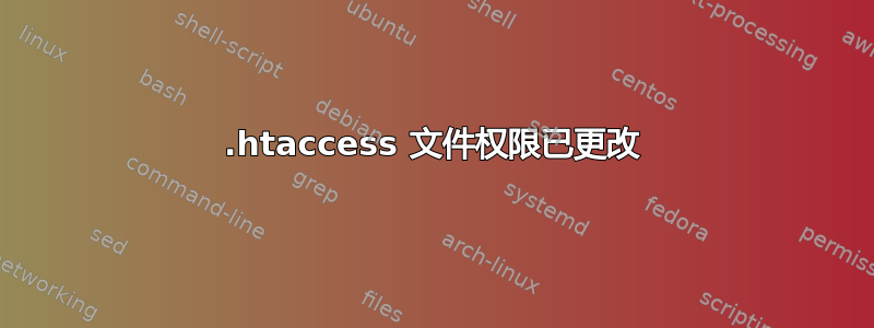 .htaccess 文件权限已更改