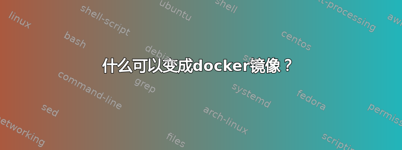 什么可以变成docker镜像？