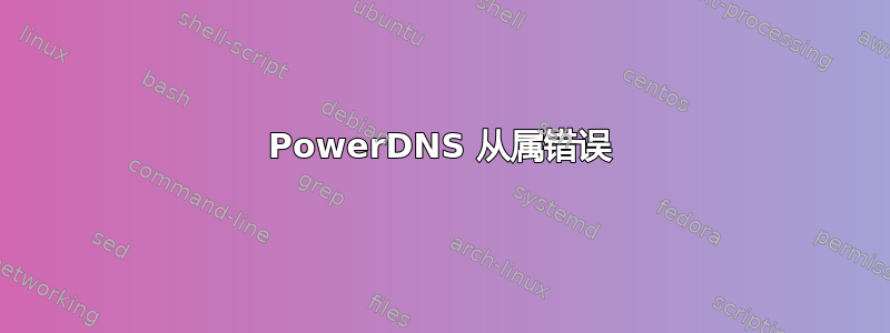 PowerDNS 从属错误