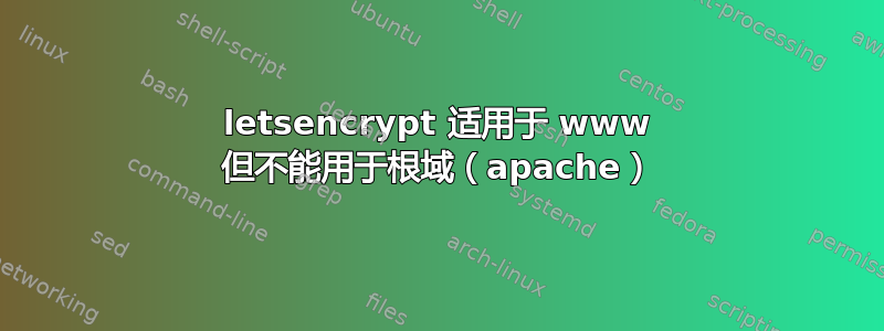 letsencrypt 适用于 www 但不能用于根域（apache）