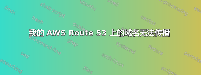 我的 AWS Route 53 上的域名无法传播