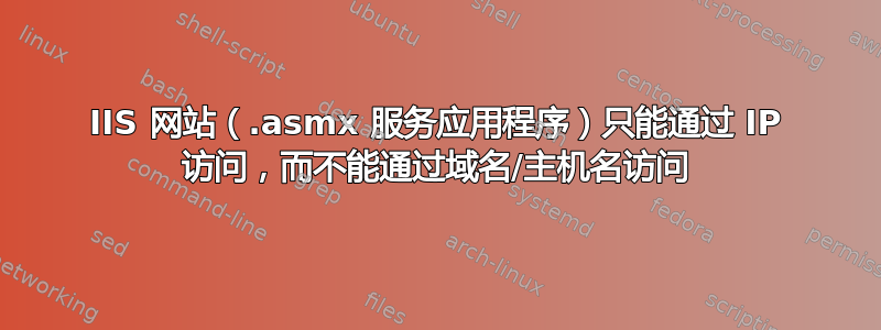 IIS 网站（.asmx 服务应用程序）只能通过 IP 访问，而不能通过域名/主机名访问