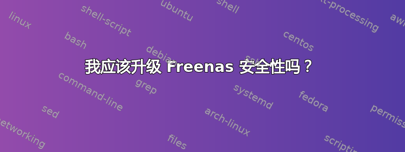 我应该升级 Freenas 安全性吗？