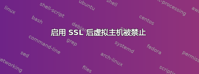 启用 SSL 后虚拟主机被禁止