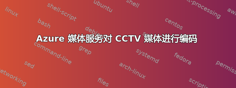 Azure 媒体服务对 CCTV 媒体进行编码