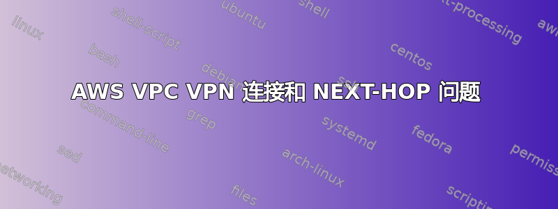 AWS VPC VPN 连接和 NEXT-HOP 问题