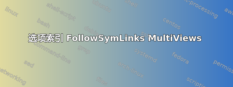 选项索引 FollowSymLinks MultiViews