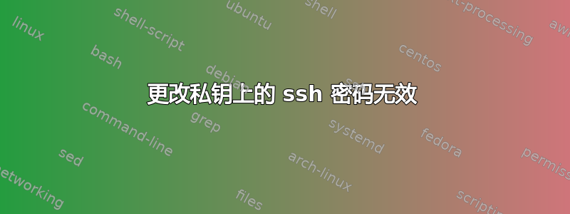 更改私钥上的 ssh 密码无效