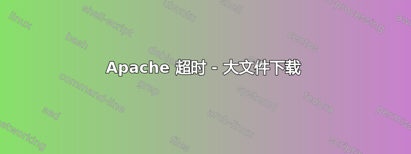 Apache 超时 - 大文件下载