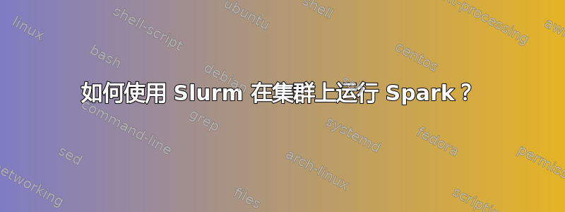 如何使用 Slurm 在集群上运行 Spark？