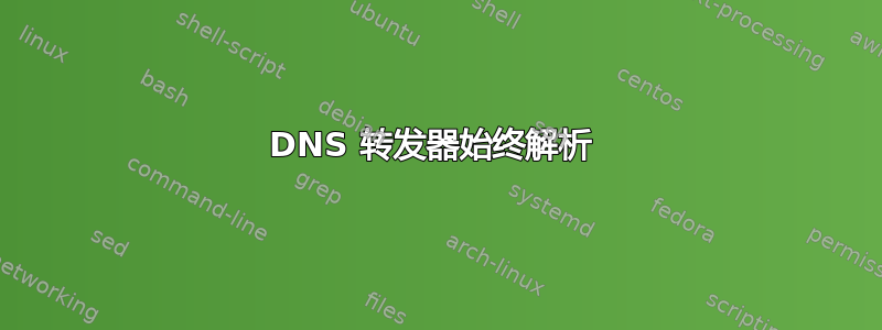 DNS 转发器始终解析 