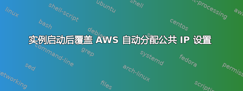 实例启动后覆盖 AWS 自动分配公共 IP 设置