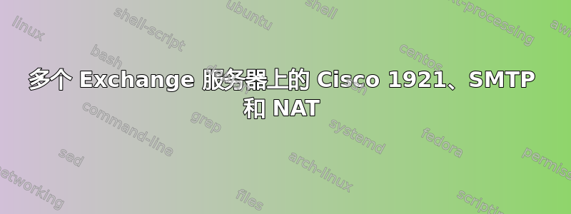 多个 Exchange 服务器上的 Cisco 1921、SMTP 和 NAT