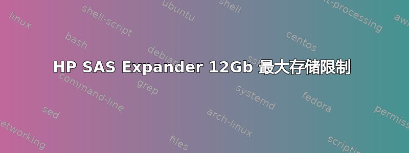 HP SAS Expander 12Gb 最大存储限制