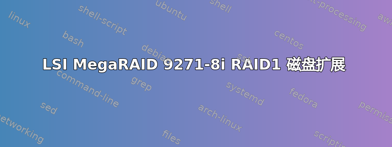 LSI MegaRAID 9271-8i RAID1 磁盘扩展