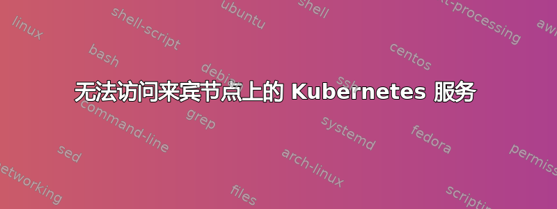 无法访问来宾节点上的 Kubernetes 服务