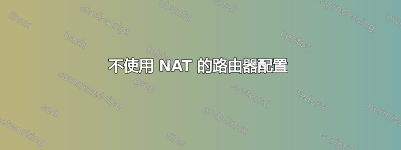 不使用 NAT 的路由器配置