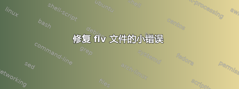 修复 flv 文件的小错误