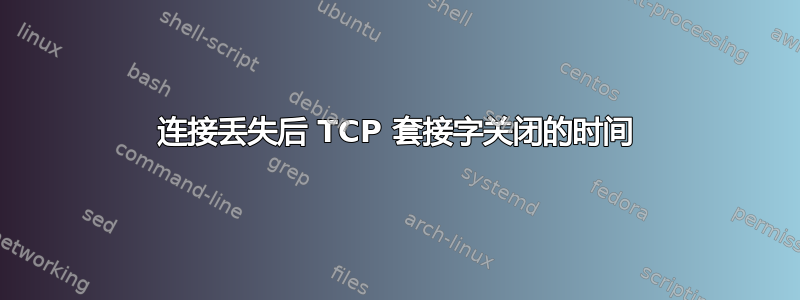 连接丢失后 TCP 套接字关闭的时间