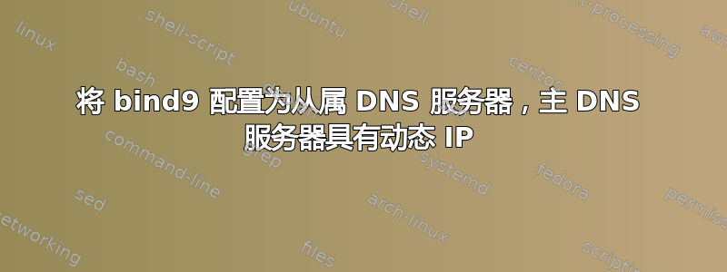 将 bind9 配置为从属 DNS 服务器，主 DNS 服务器具有动态 IP