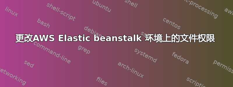 更改AWS Elastic beanstalk 环境上的文件权限