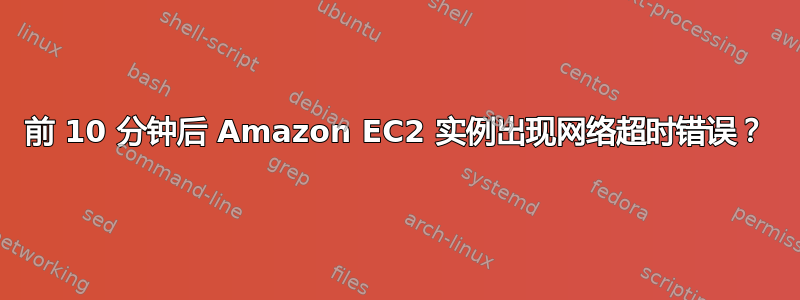 前 10 分钟后 Amazon EC2 实例出现网络超时错误？