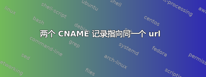 两个 CNAME 记录指向同一个 url 