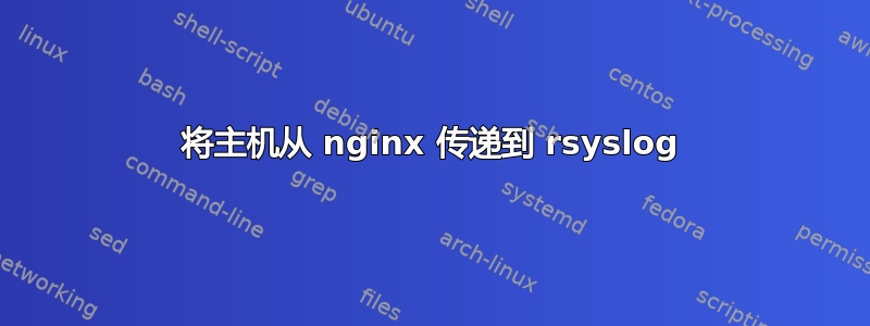 将主机从 nginx 传递到 rsyslog