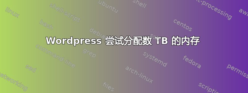 Wordpress 尝试分配数 TB 的内存