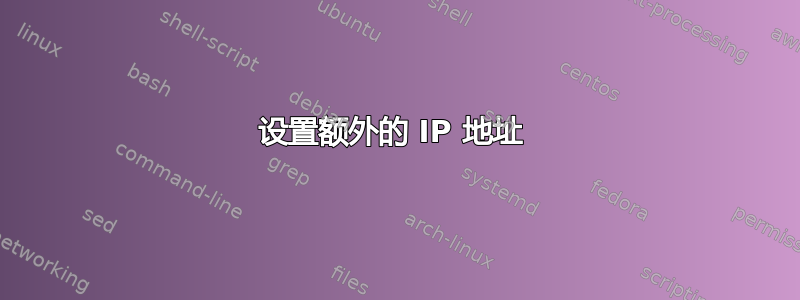 设置额外的 IP 地址 