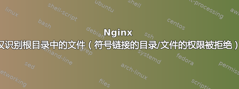 Nginx 仅识别根目录中的文件（符号链接的目录/文件的权限被拒绝）