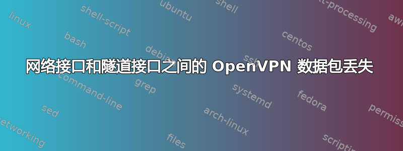 网络接口和隧道接口之间的 OpenVPN 数据包丢失