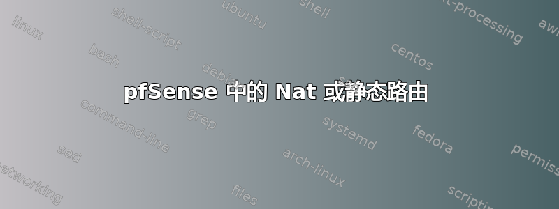 pfSense 中的 Nat 或静态路由