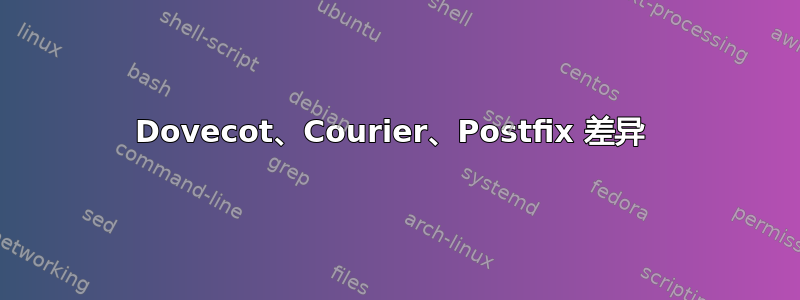 Dovecot、Courier、Postfix 差异 