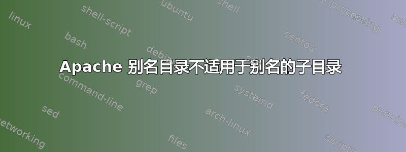 Apache 别名目录不适用于别名的子目录