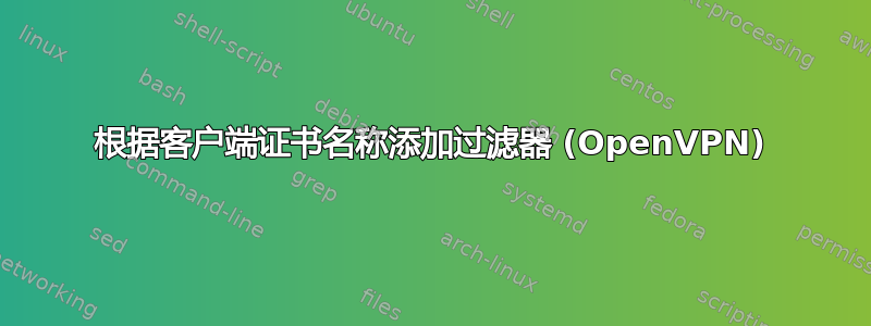 根据客户端证书名称添加过滤器 (OpenVPN)