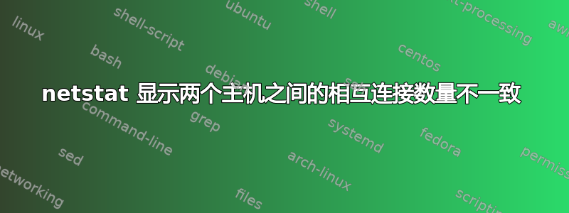 netstat 显示两个主机之间的相互连接数量不一致