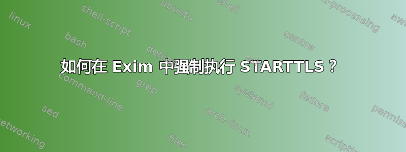 如何在 Exim 中强制执行 STARTTLS？