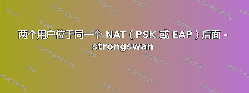 两个用户位于同一个 NAT（PSK 或 EAP）后面 - strongswan