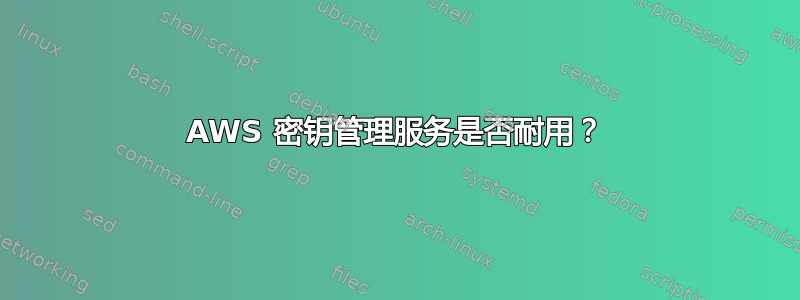 AWS 密钥管理服务是否耐用？