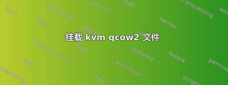 挂载 kvm qcow2 文件