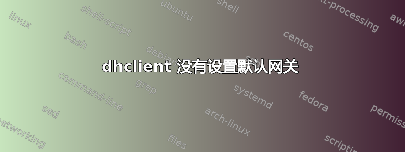 dhclient 没有设置默认网关