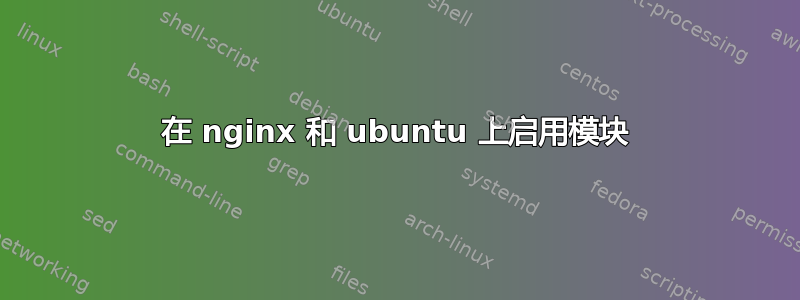 在 nginx 和 ubuntu 上启用模块